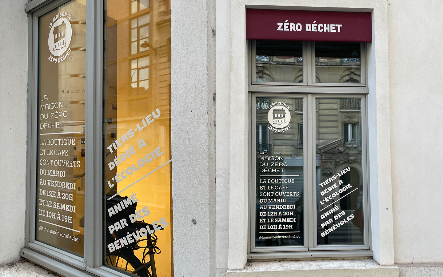 design graphique de la nouvelle identité de La Maison du Zéro Déchet