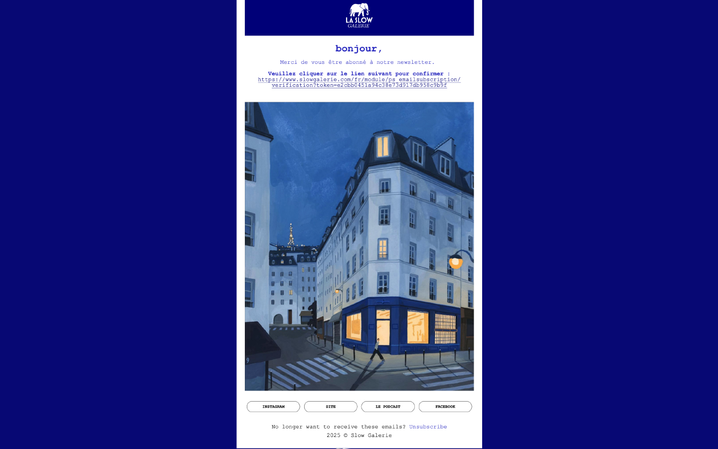 communication visuelle de la Slow Galerie