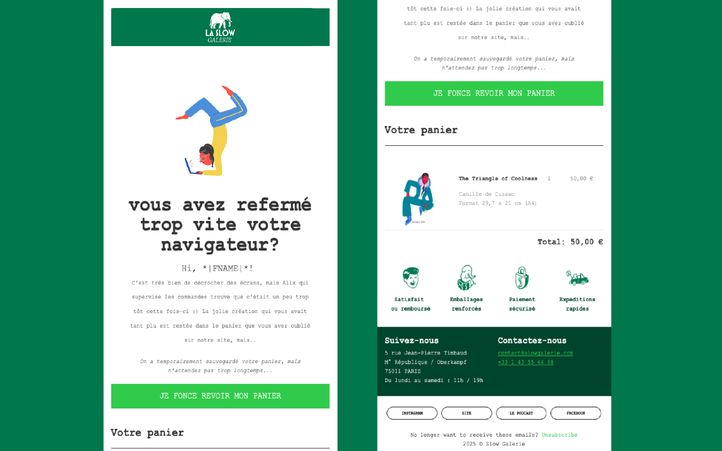 communication visuelle de la Slow Galerie