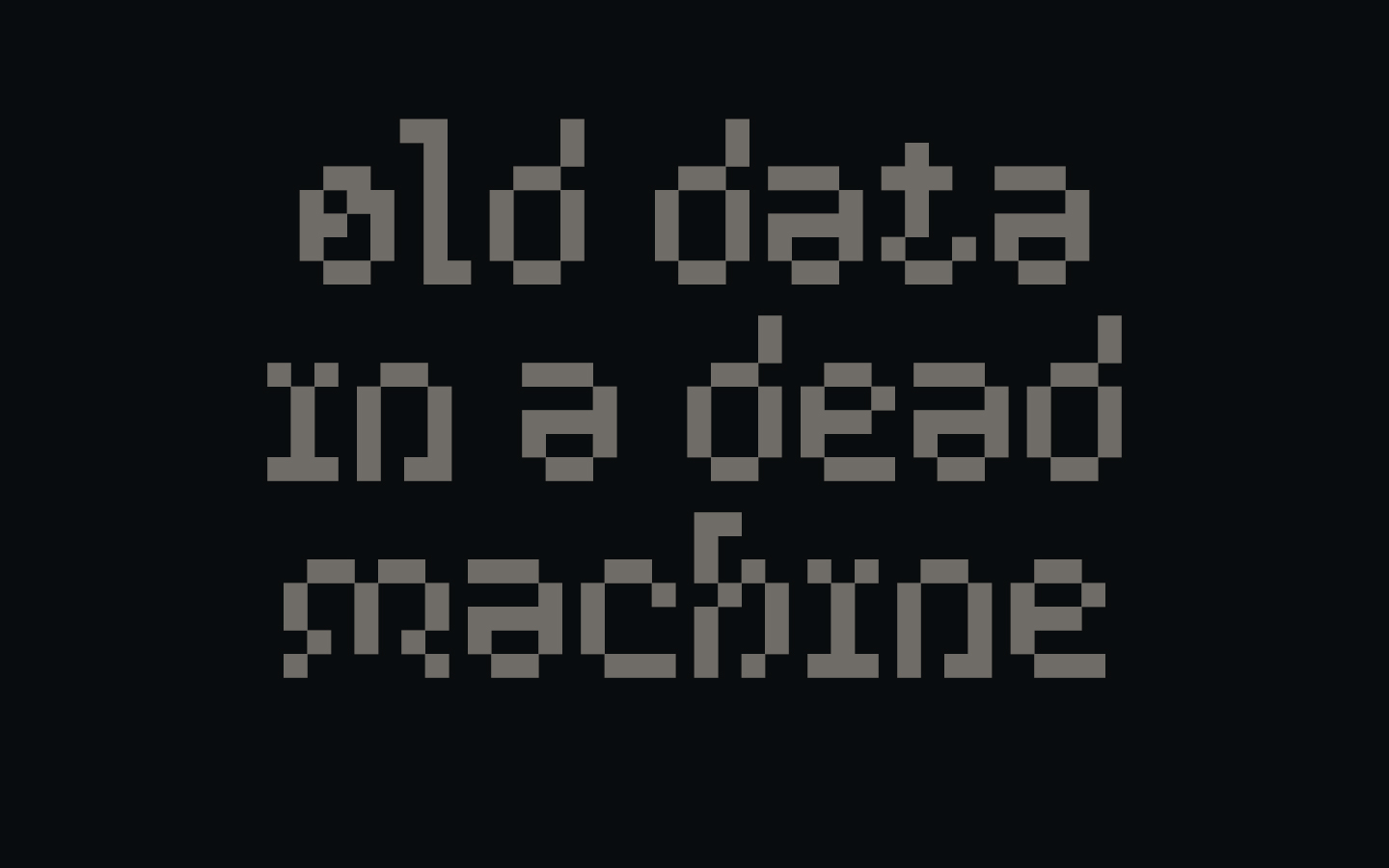 caractère typographique en pixel