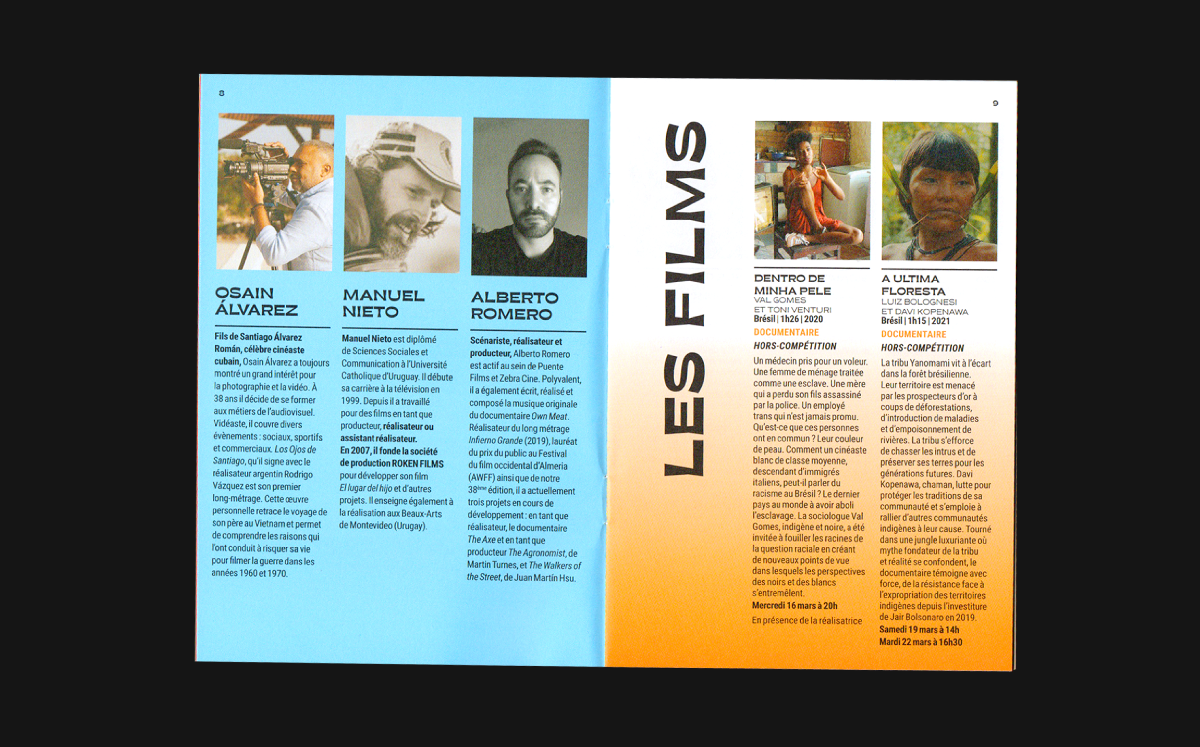 mise en pages du livret du festival France Amérique Latine